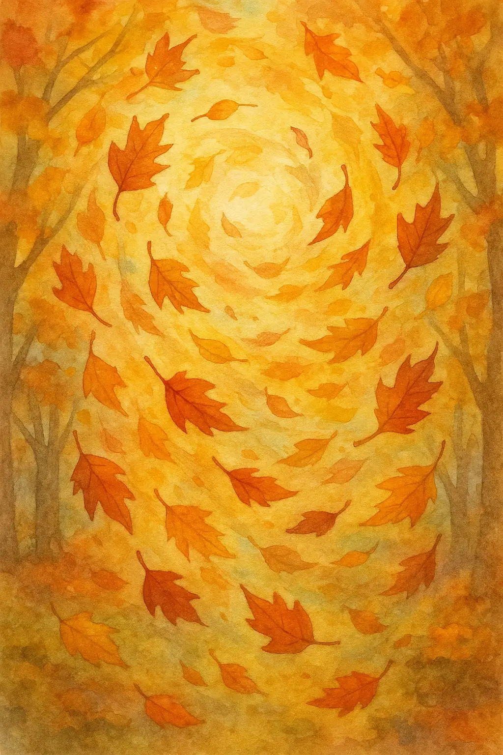 Sunlight streaming through summer foliage