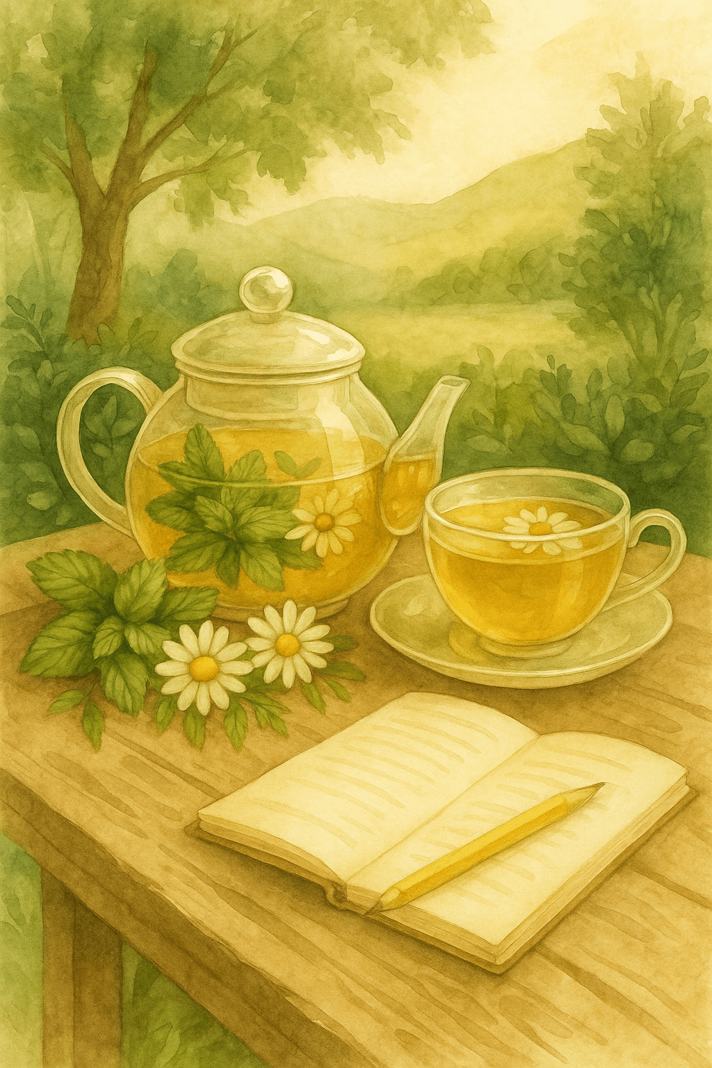 Tea leaves and nature connection